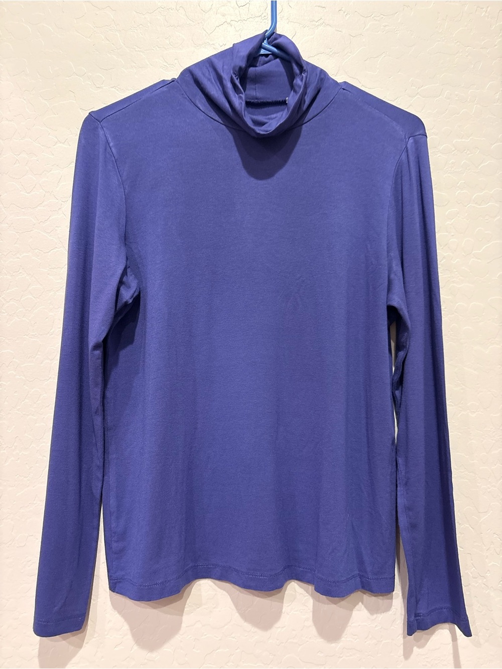 Chico's Purple Long-Sleeve Turtleneck Top